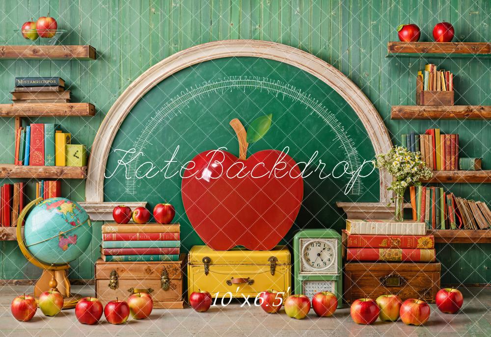 Kate Fleece Red Apple Backdrop Back to School Designed by Emetselch