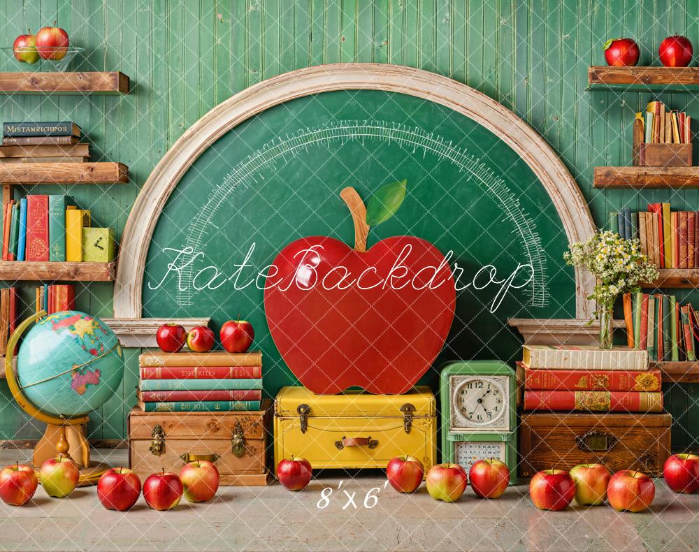 Kate Fleece Red Apple Backdrop Back to School Designed by Emetselch