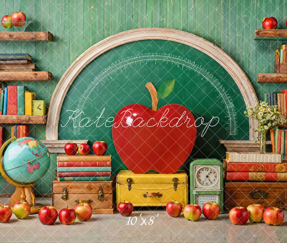 Kate Fleece Red Apple Backdrop Back to School Designed by Emetselch