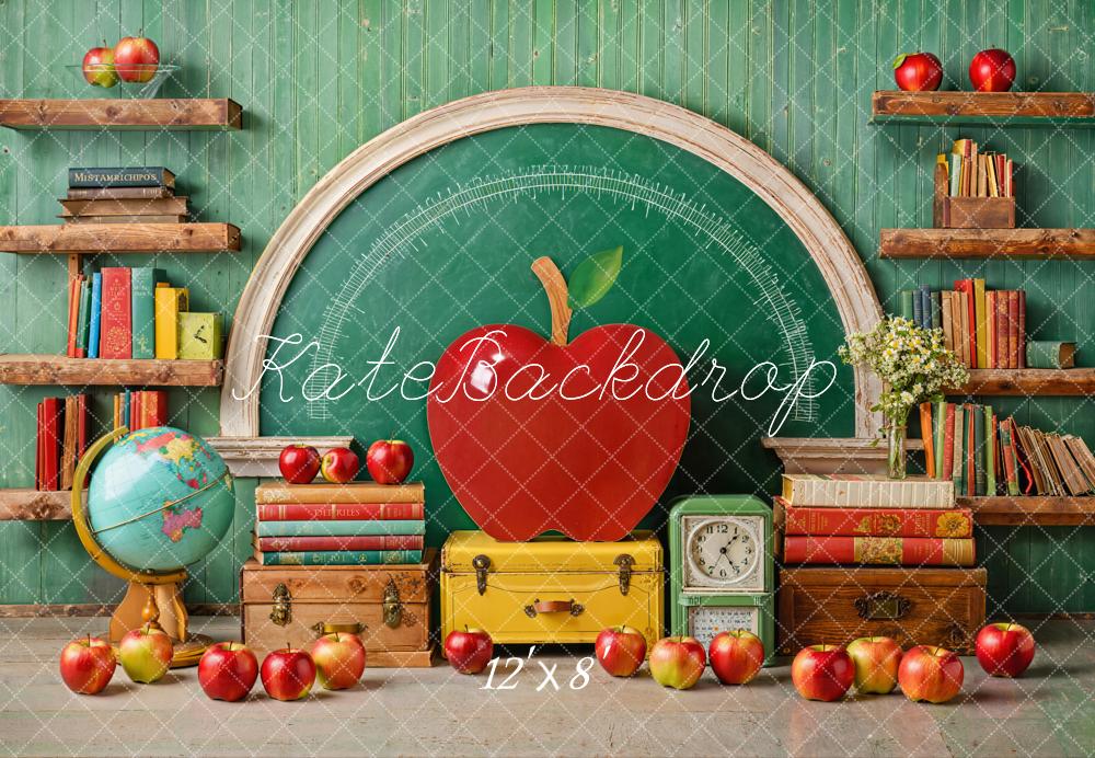 Kate Fleece Red Apple Backdrop Back to School Designed by Emetselch