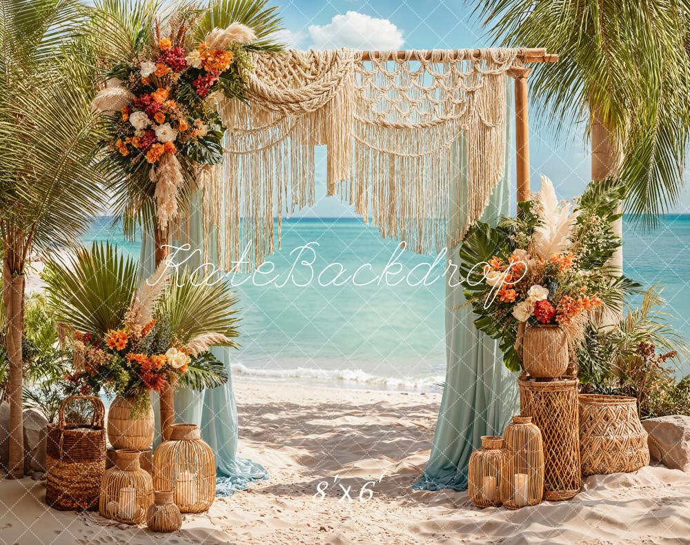 Kate Fleece Beach Vacation Boho Backdrop Designed by Emetselch