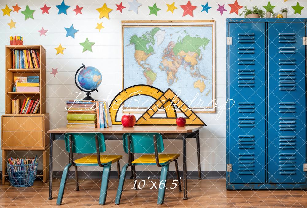 Kate Fleece Classroom Backdrop Back to School Designed by Emetselch