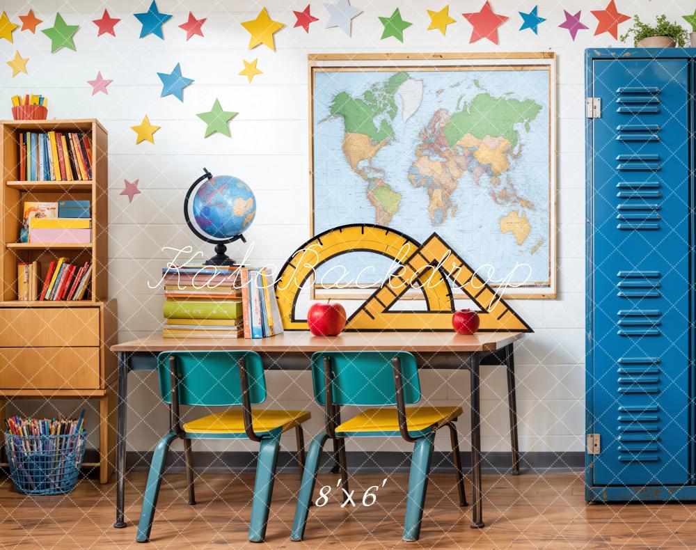 Kate Fleece Classroom Backdrop Back to School Designed by Emetselch