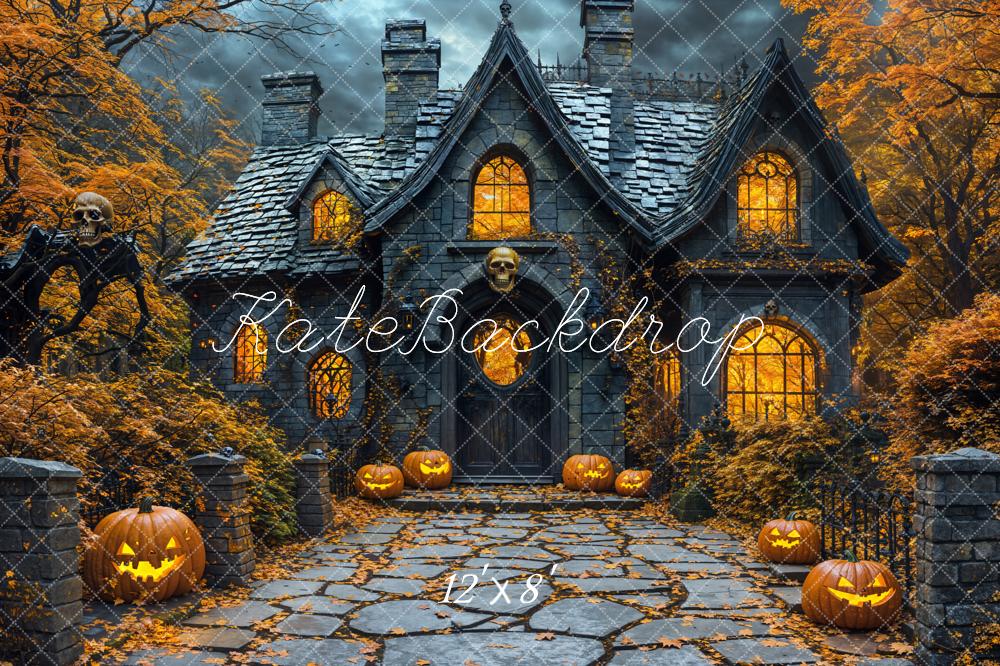 Kate Fleece Halloween House Backdrop Designed by Emetselch