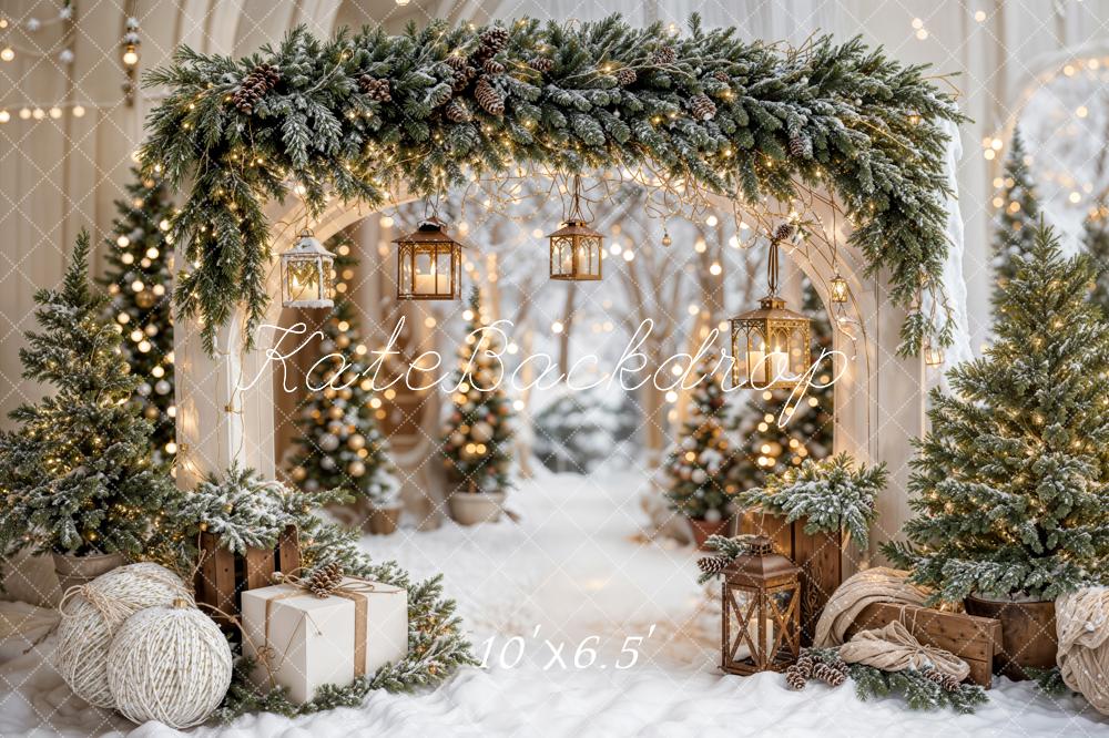 Kate Snow Christmas Arch Fleece Backdrop Designed by Emetselch