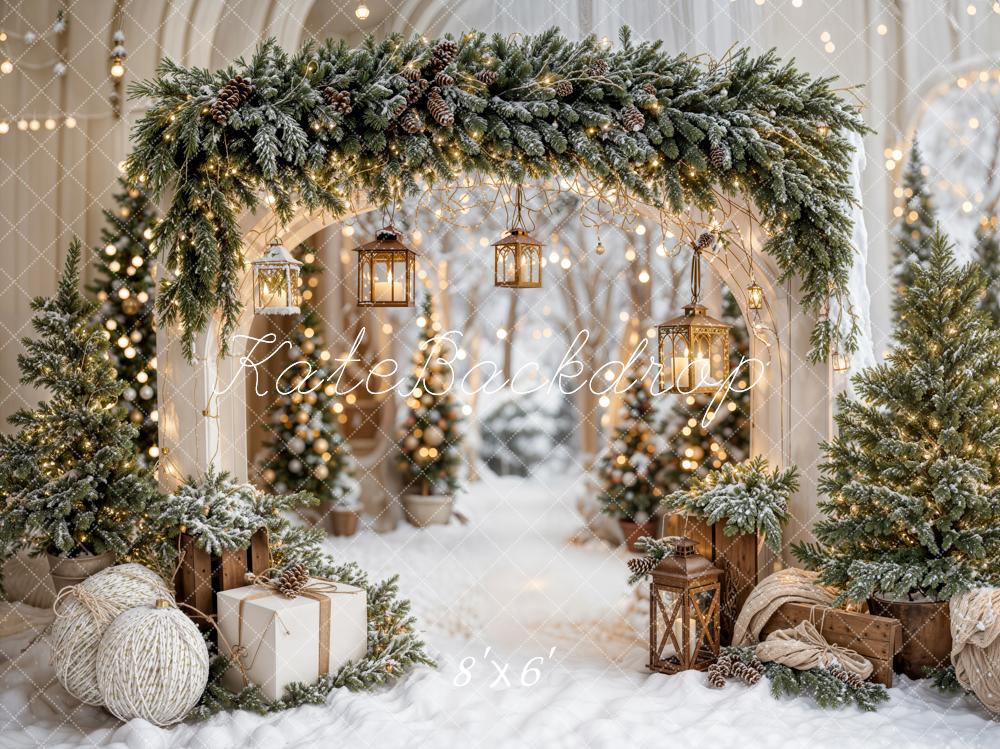 Kate Snow Christmas Arch Fleece Backdrop Designed by Emetselch
