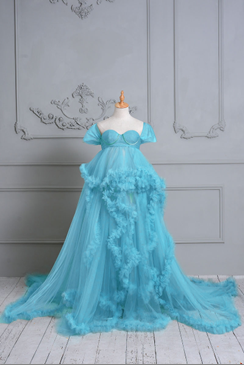 Kate One Shoulder Mesh Maternity Photoshoot Dress