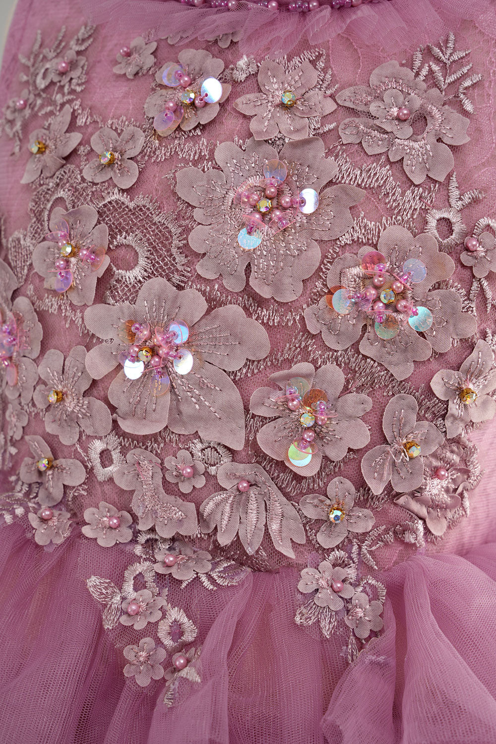 Kate Spring/Summer Barbie Gradient Pink and Purple Tiered Kids Dress for Photography - Kate Backdrop AU