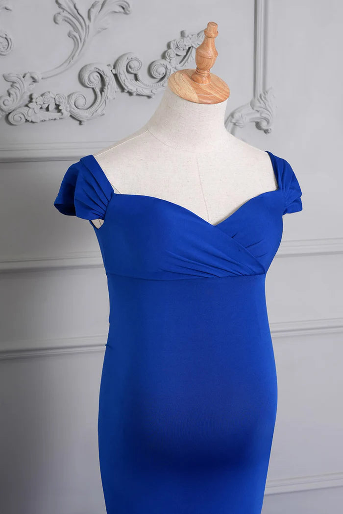 Kate Black/Sapphire Blue/Light Blue Knitted tube top Maternity Photoshoot Dress