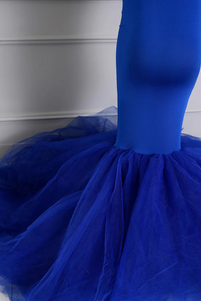 Kate Black/Sapphire Blue/Light Blue Knitted tube top Maternity Photoshoot Dress