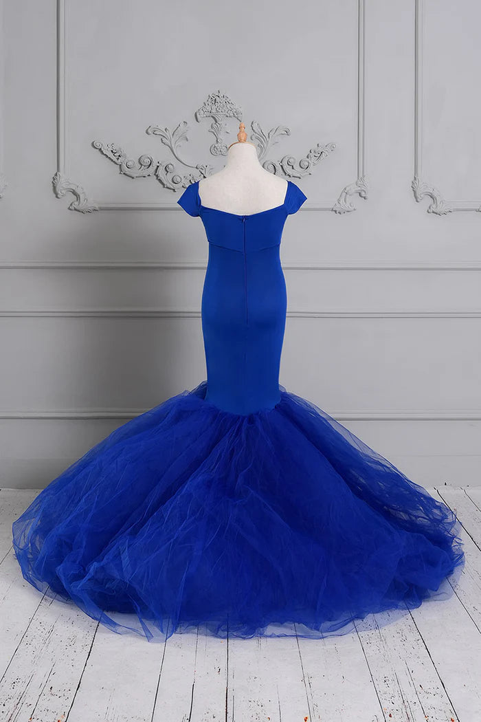 Kate Black/Sapphire Blue/Light Blue Knitted tube top Maternity Photoshoot Dress