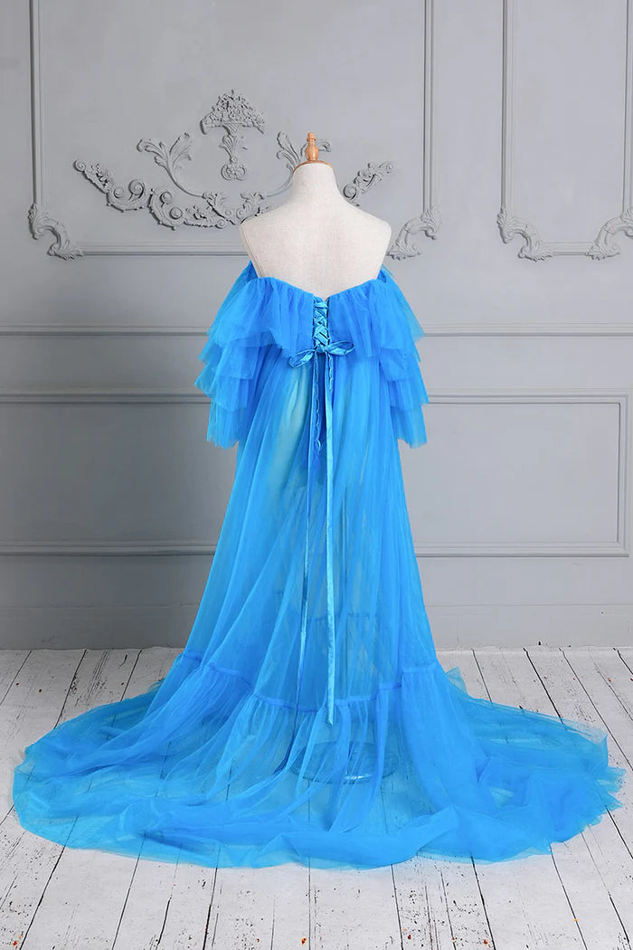 Kate Tubeless Mesh Maternity Photoshoot Dress - Kate Backdrop AU