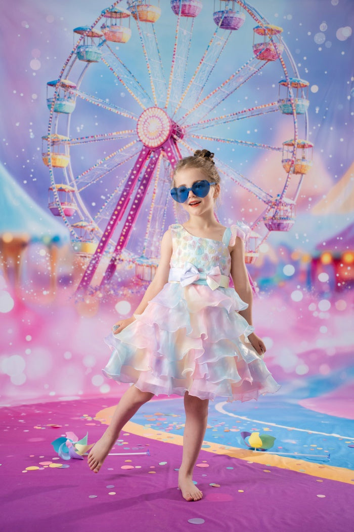 Kate Carnival Ferris Wheel Fleece Backdrop Designed by Emetselch - Kate Backdrop AU