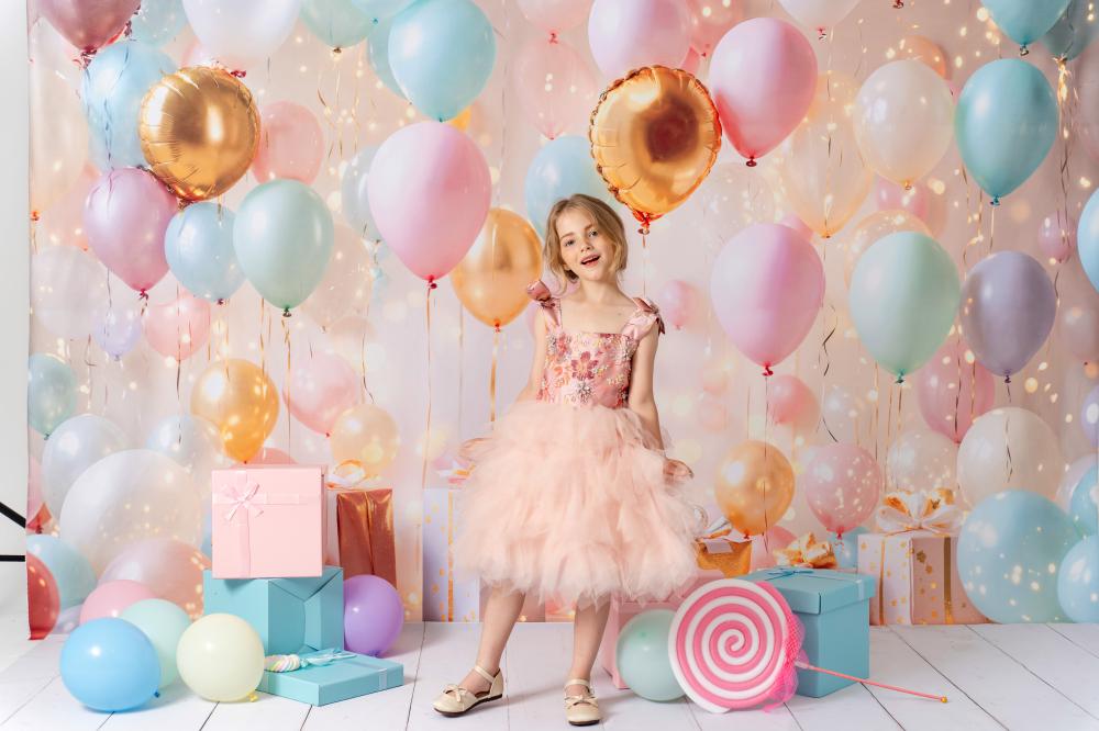 Kate Balloons Party Gifts Fleece Backdrop Designed by Emetselch - Kate Backdrop AU