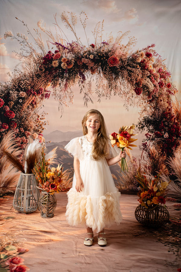 Kate Arch Sand Fall Landscape Fleece Backdrop Designed by Emetselch - Kate Backdrop AU