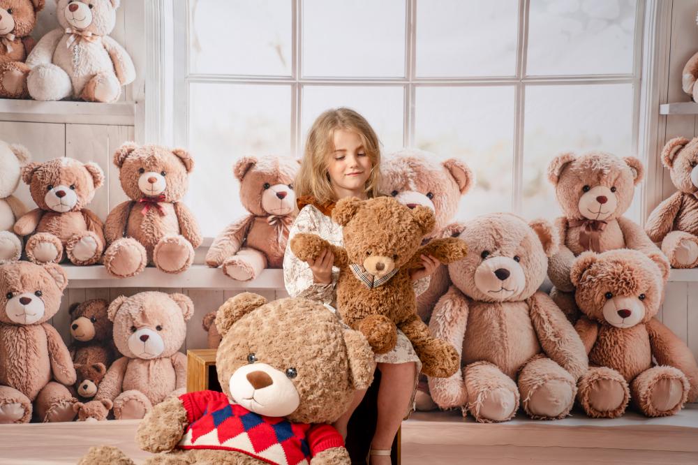 Kate Teddy Bears Shelf Window Backdrop Designed by Emetselch - Kate Backdrop AU