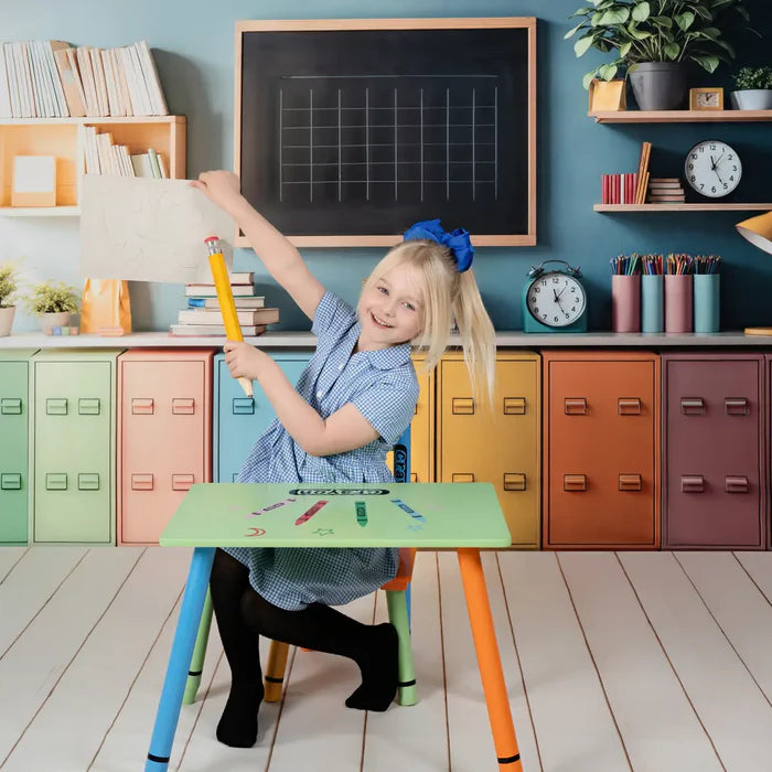 Kate Back to School Color Cabinet Backdrop+Wood Planks Floor Backdrop - Kate Backdrop AU