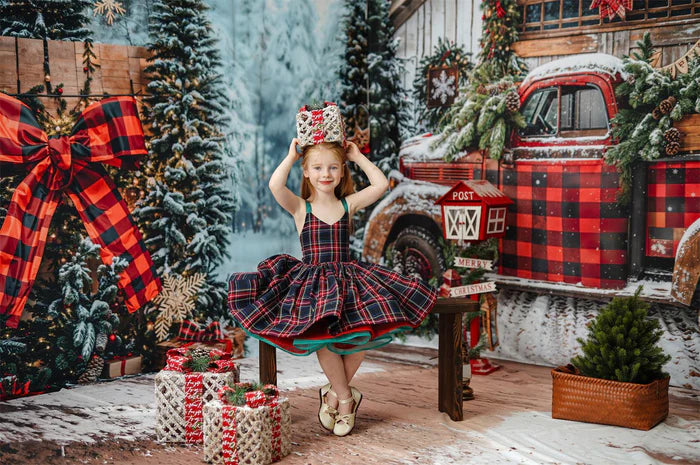 Kate Christmas Illuminated Iron Gift Box Set for Photography