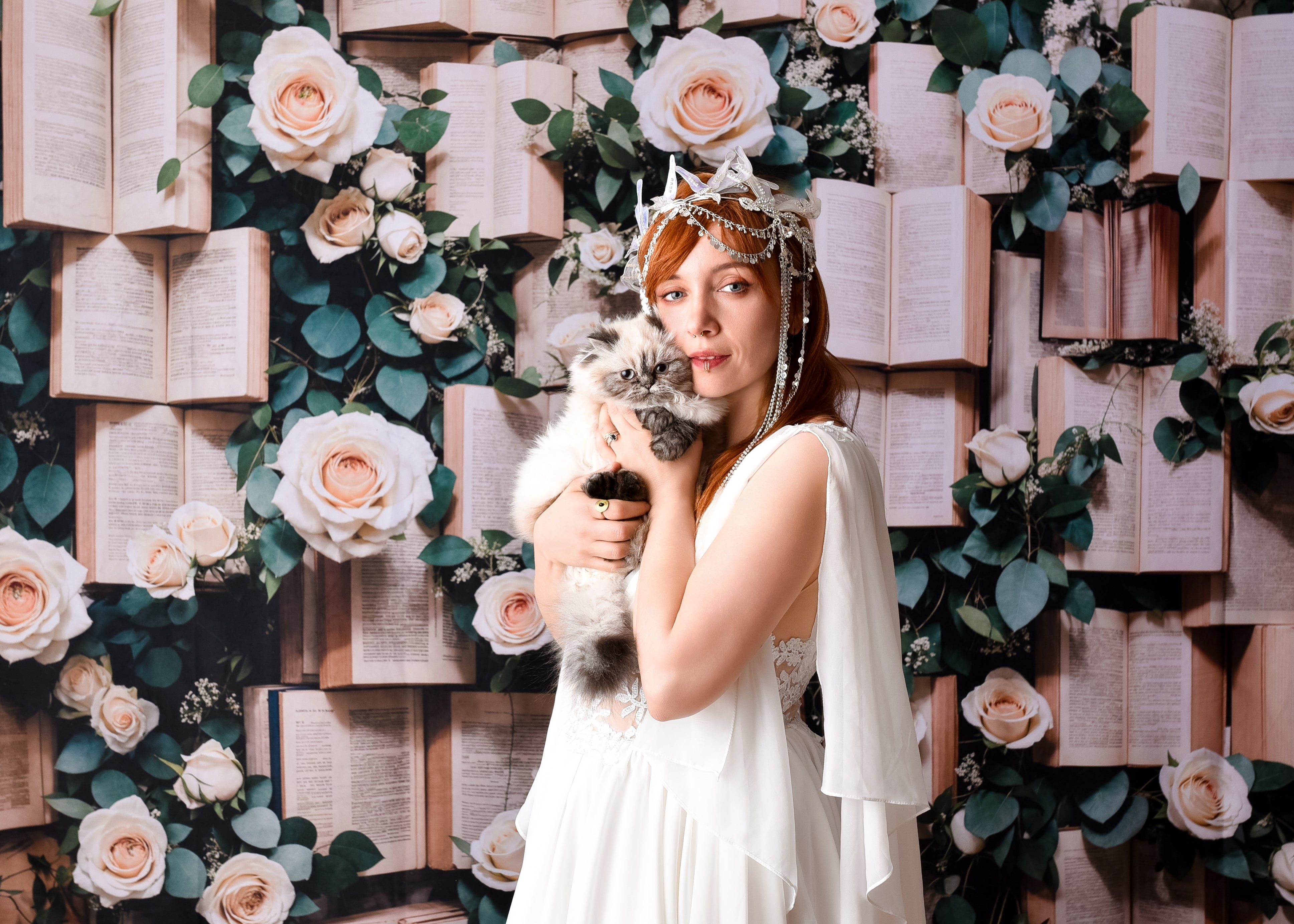 Kate Books Roses Backdrop Designed by Emetselch