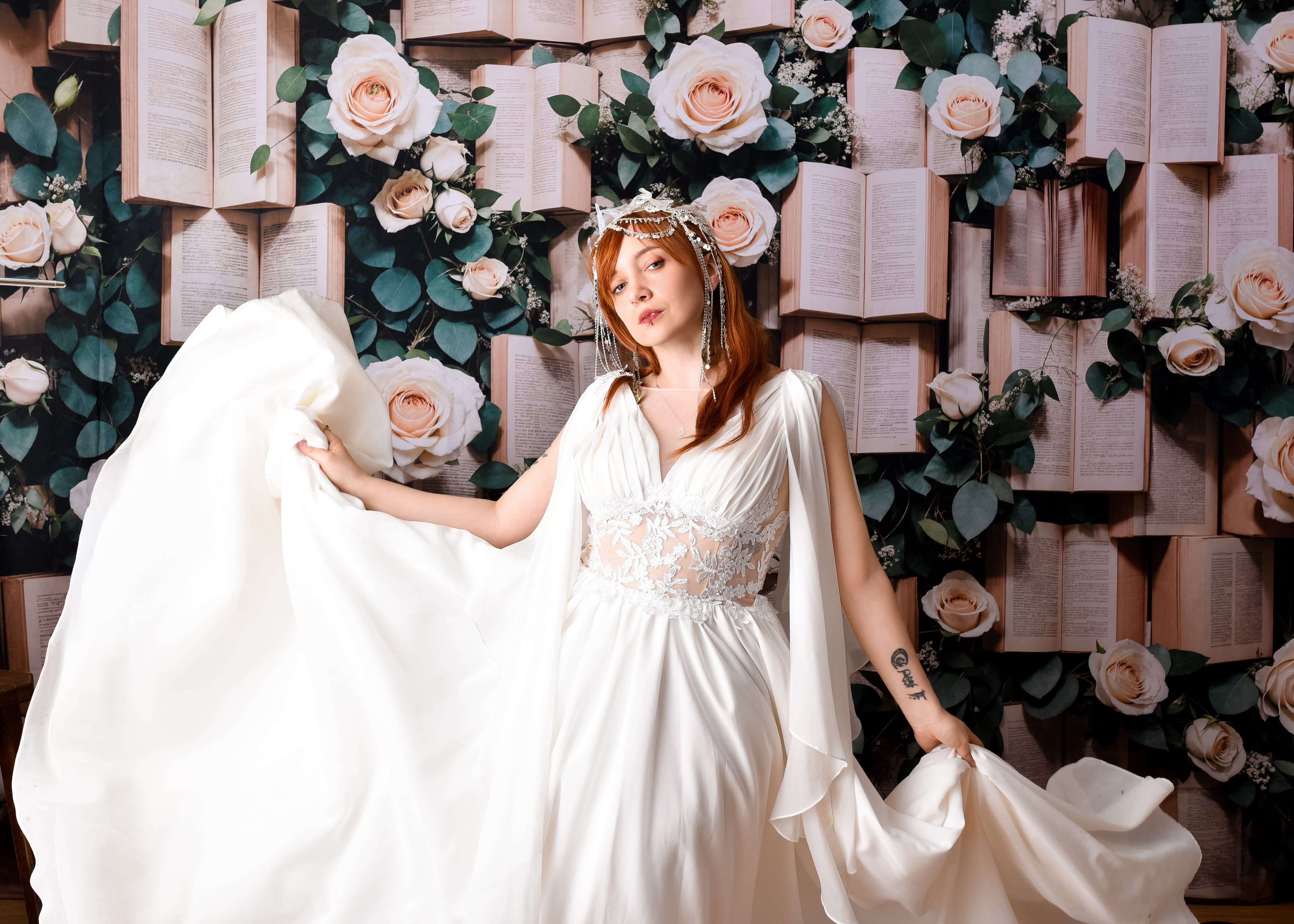 Kate Books Roses Backdrop Designed by Emetselch
