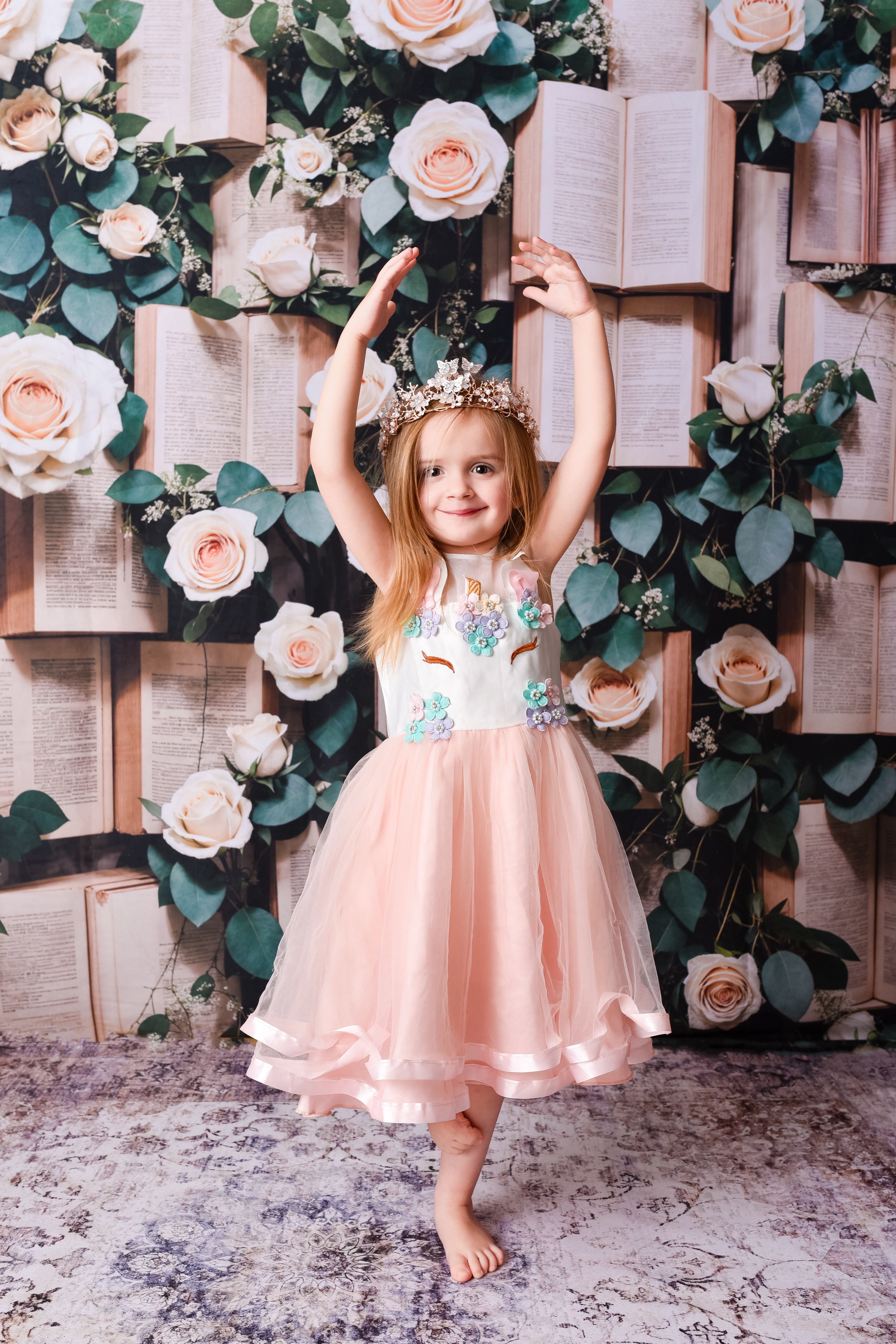 Kate Books Roses Backdrop Designed by Emetselch