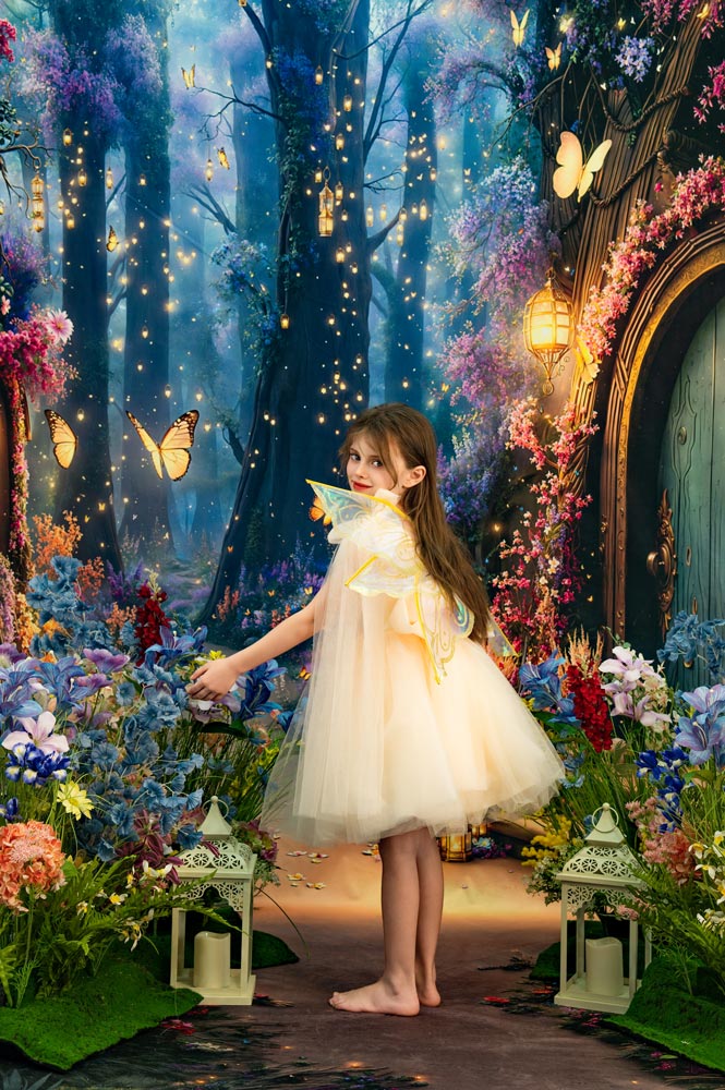 AUSALE Kate Sweep Fairy Fantasy Forest Flowers Backdrop Designed by Chain