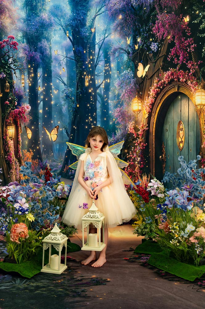 AUSALE Kate Sweep Fairy Fantasy Forest Flowers Backdrop Designed by Chain