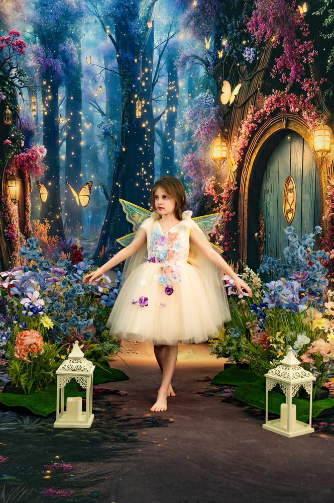 AUSALE Kate Sweep Fairy Fantasy Forest Flowers Backdrop Designed by Chain