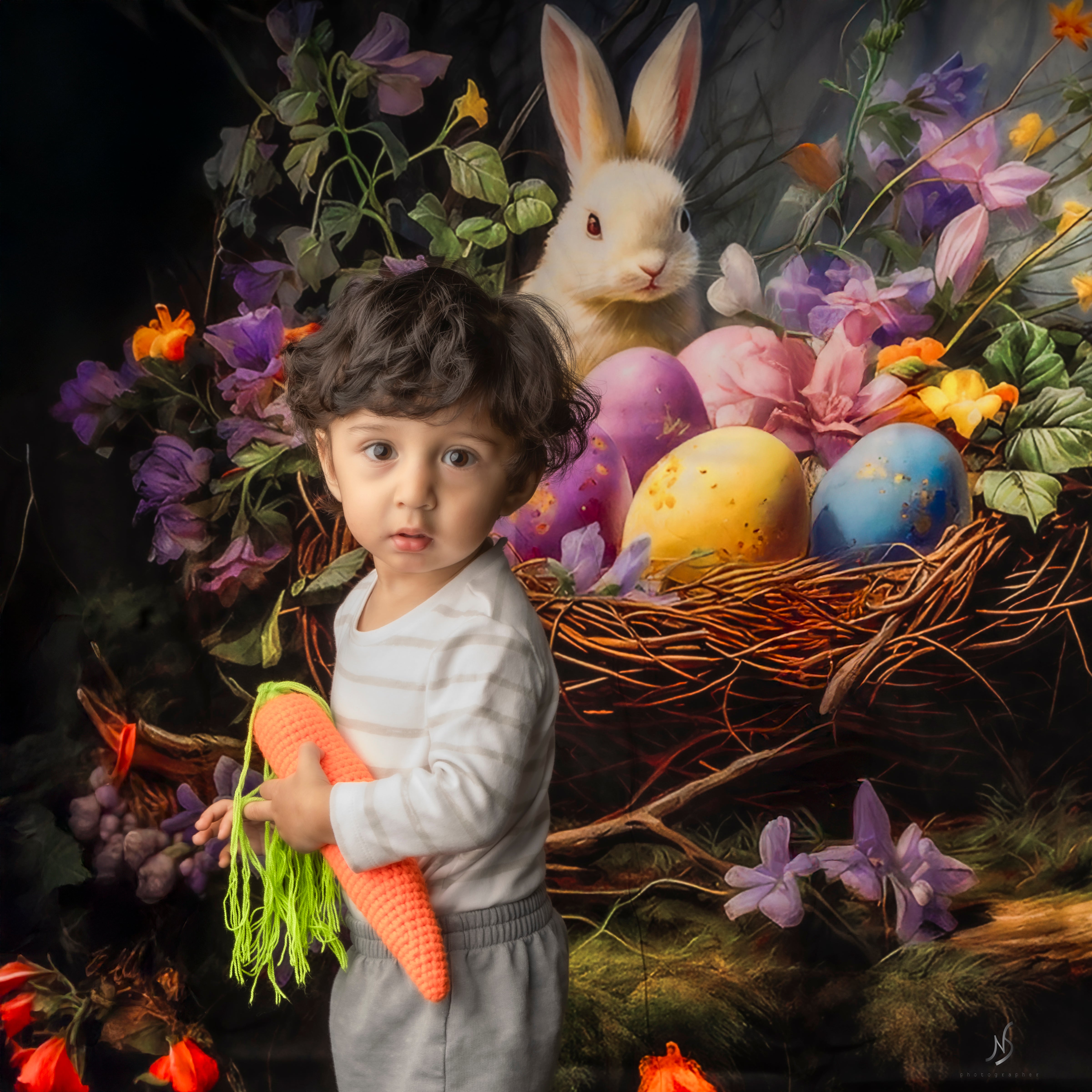 Kate Sweep Bunny Eggs Easter Backdrop Designed by Lidia Redekopp - Kate Backdrop AU