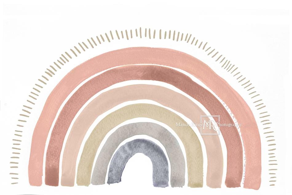 Kate Boho Rainbow Fleece Backdrop Designed by Mandy Ringe Photography - Kate Backdrop AU
