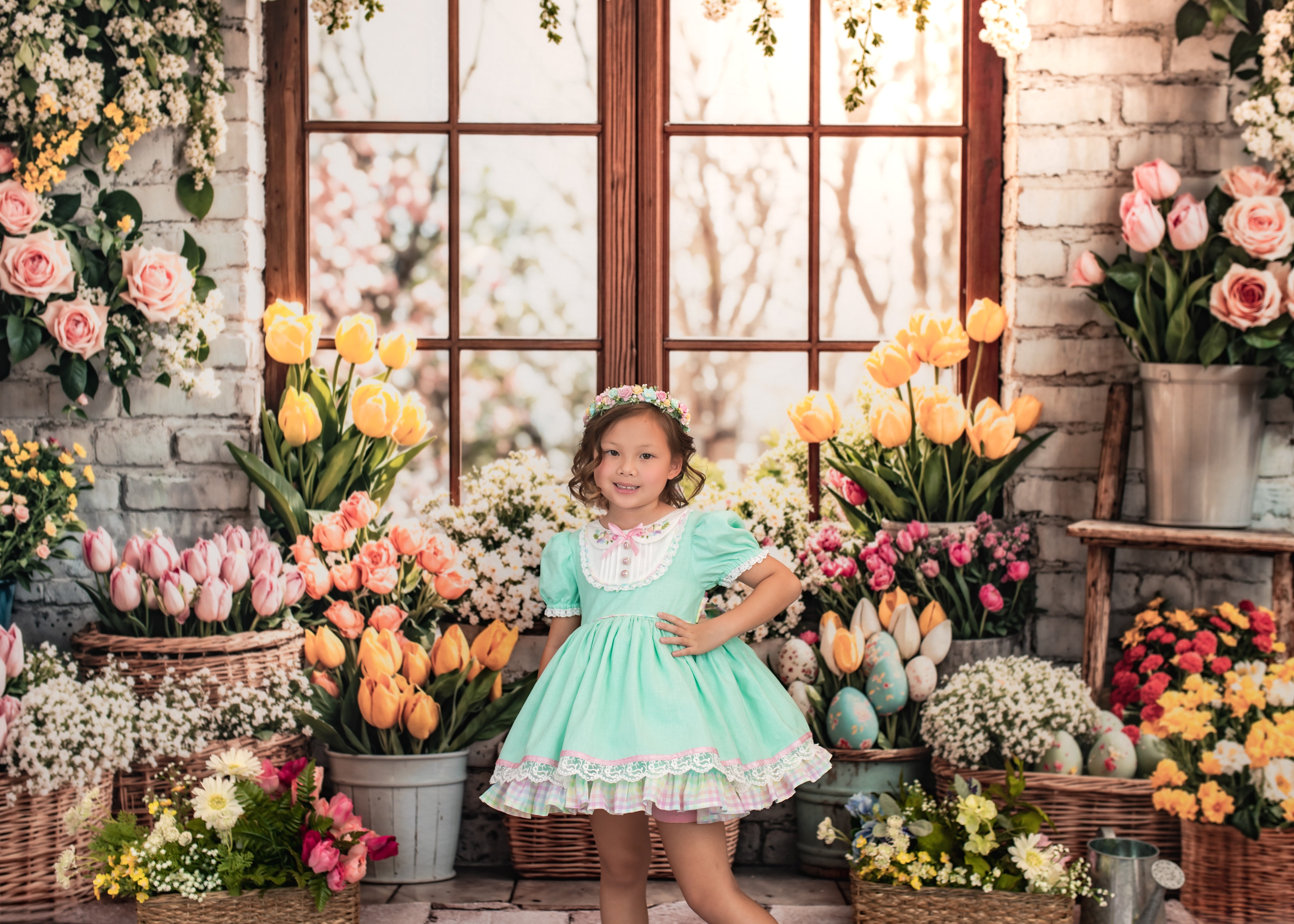 Kate Easter Flower Spring Backdrop Designed by Emetselch