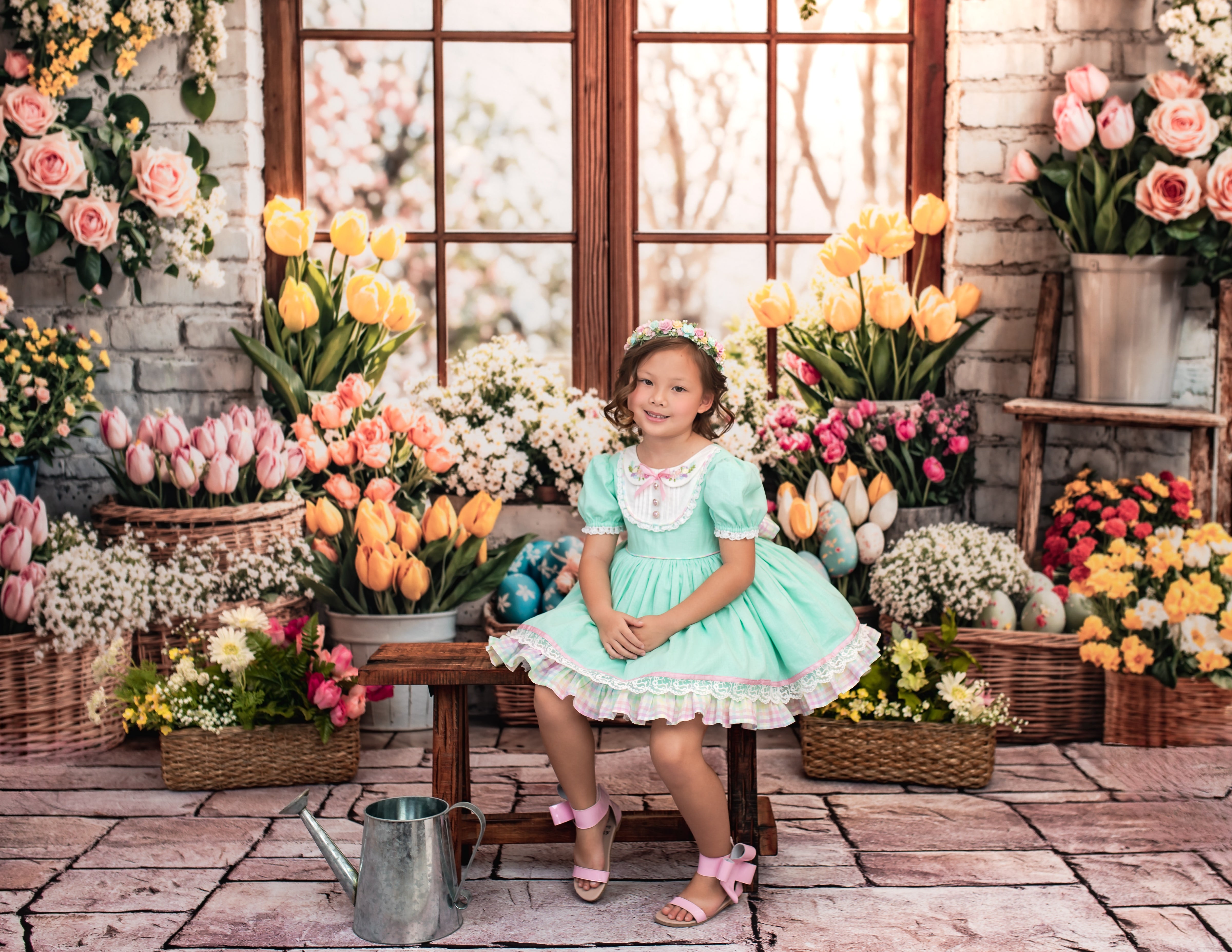 Kate Easter Flower Spring Backdrop Designed by Emetselch