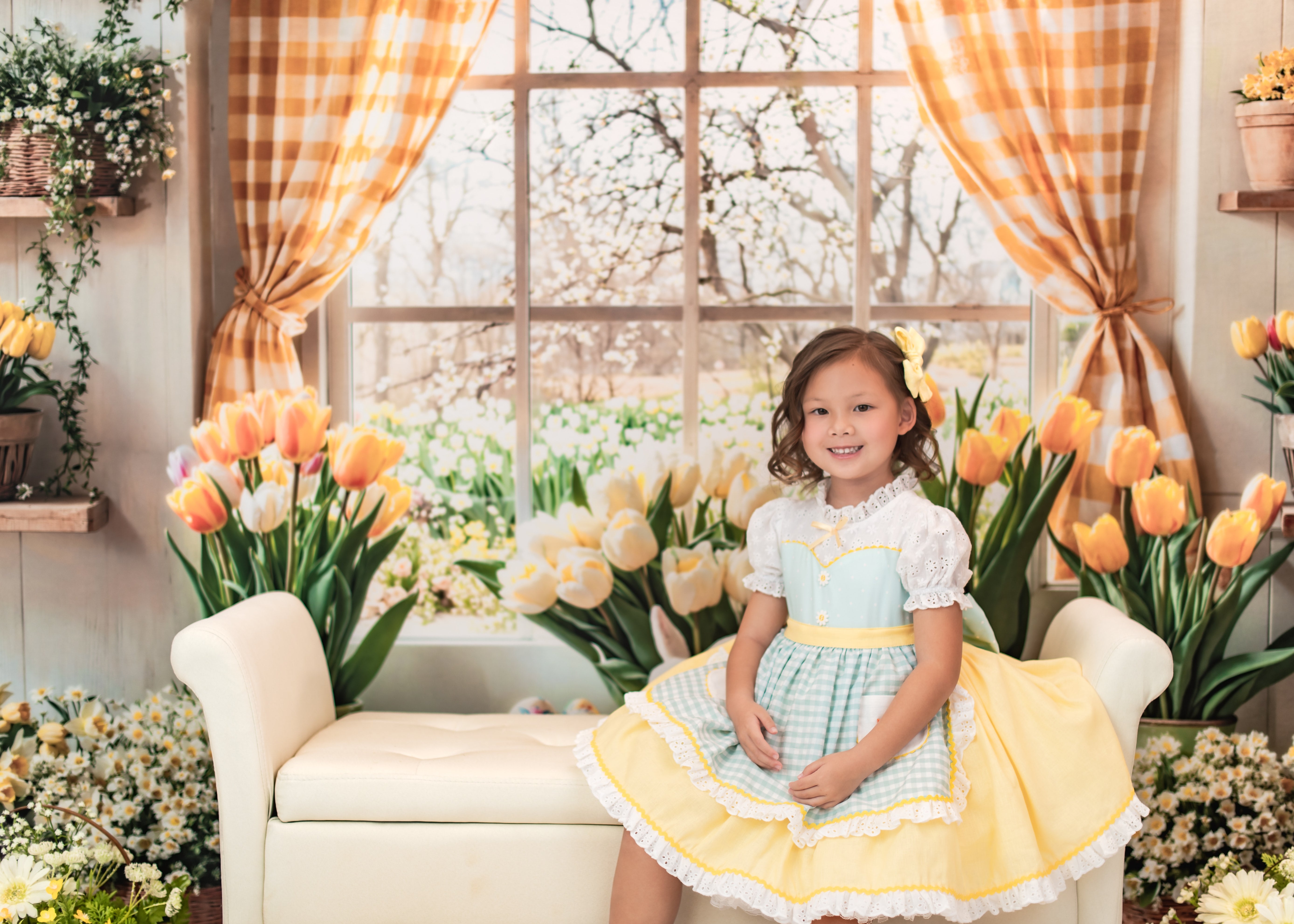 Kate Easter Bunny Window Backdrop Designed by Emetselch