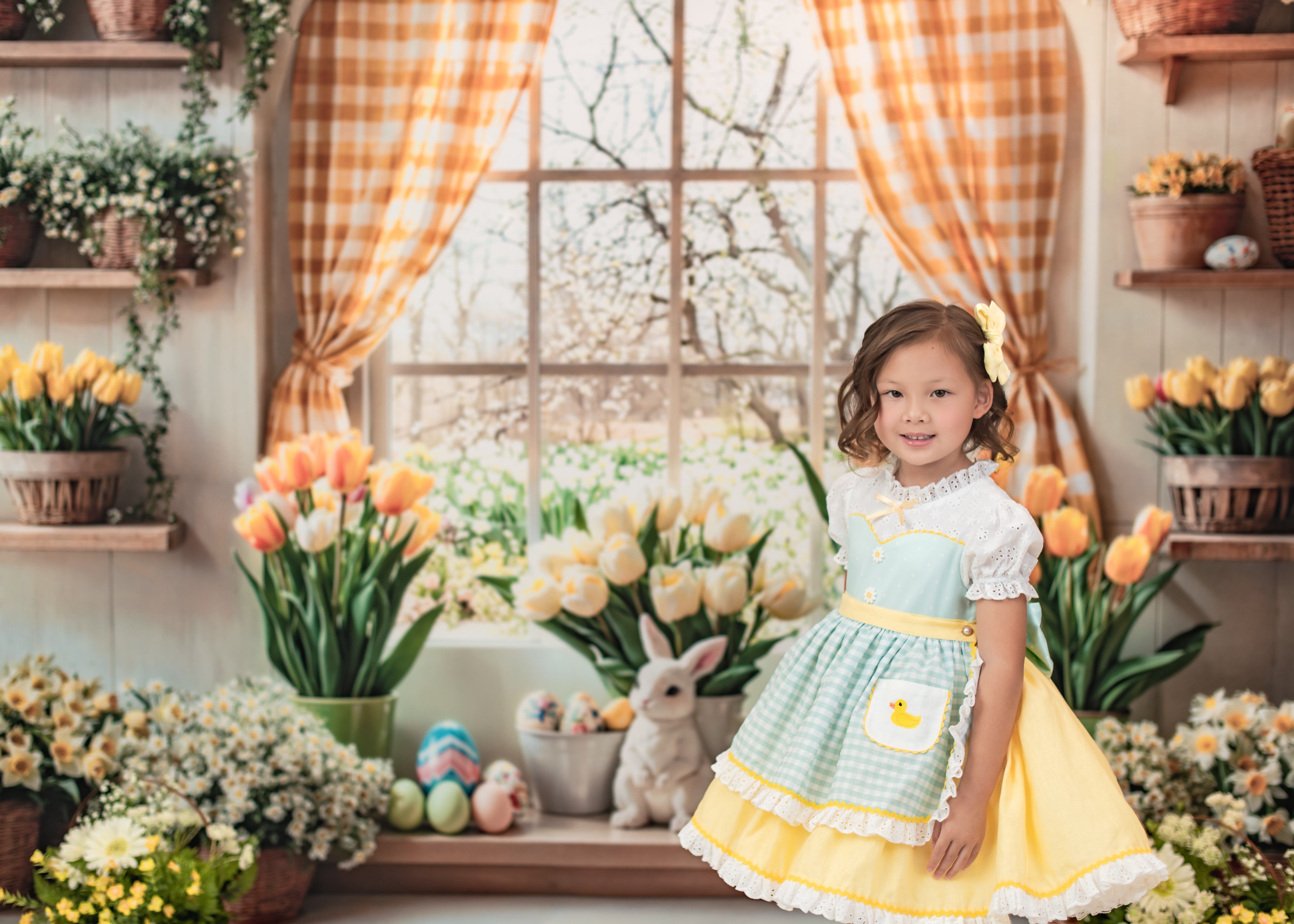 Kate Easter Bunny Window Backdrop Designed by Emetselch