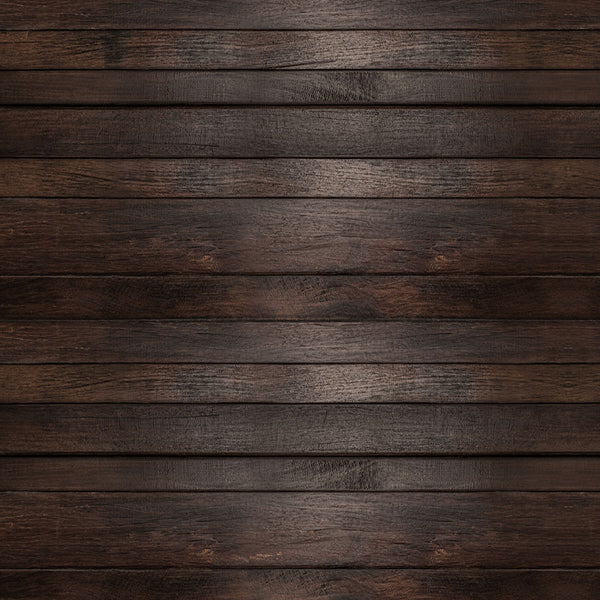 Kate Retro Dark Brown Wood Vinyl Backdrop for Photography