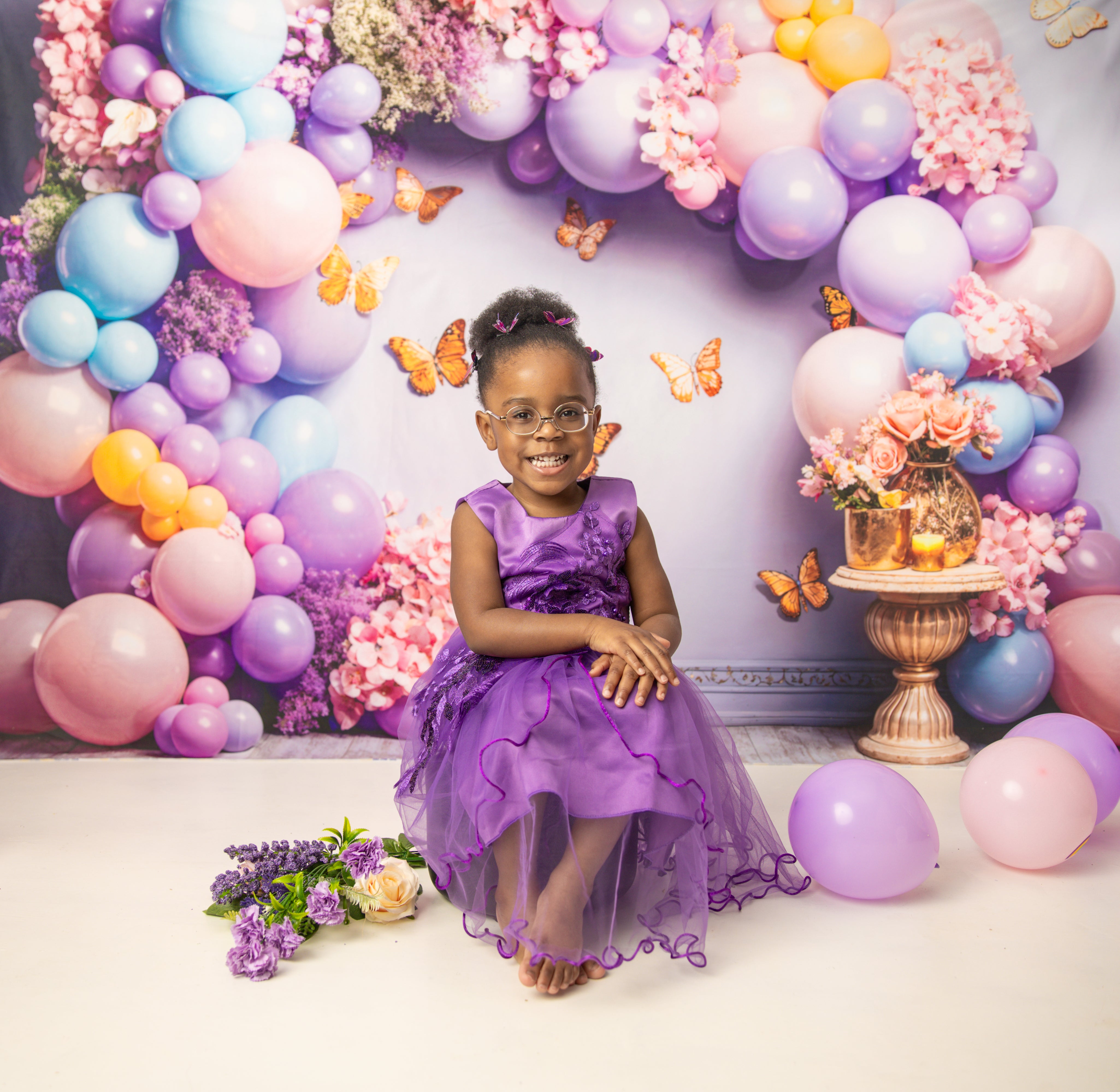 Kate Colorful Balloon Butterfly Wall Backdrop Designed by Chain Photography - Kate Backdrop AU
