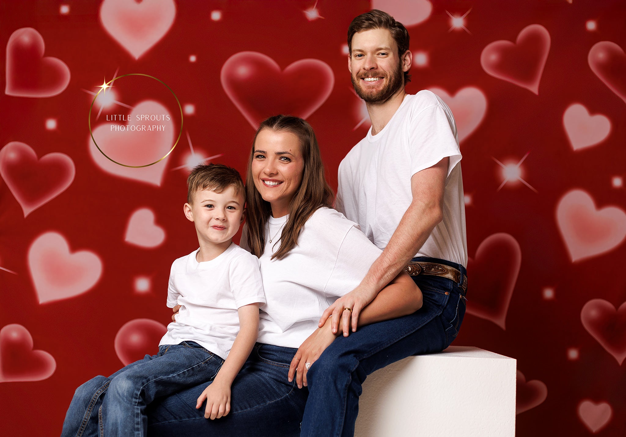 Kate 80 90's Valentine's Day Backdrop Red Sweet Heart Love for Photography - Kate Backdrop AU