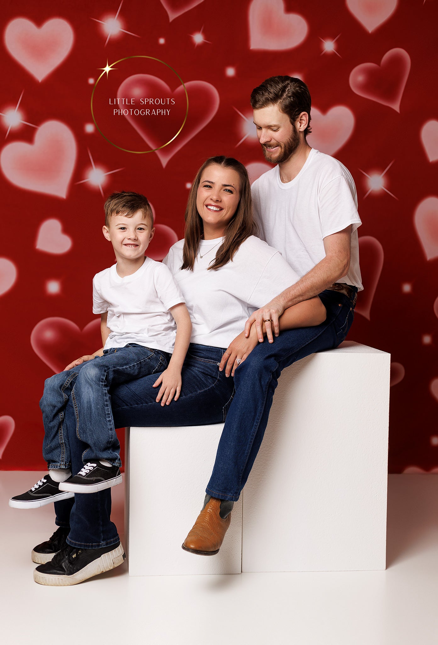 Kate 80 90's Valentine's Day Backdrop Red Sweet Heart Love for Photography - Kate Backdrop AU