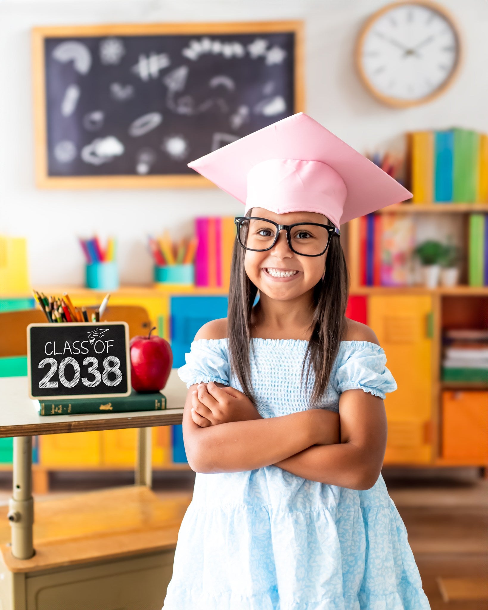 Kate Back to School Colourful Lockers Backdrop Designed by Emetselch - Kate Backdrop AU