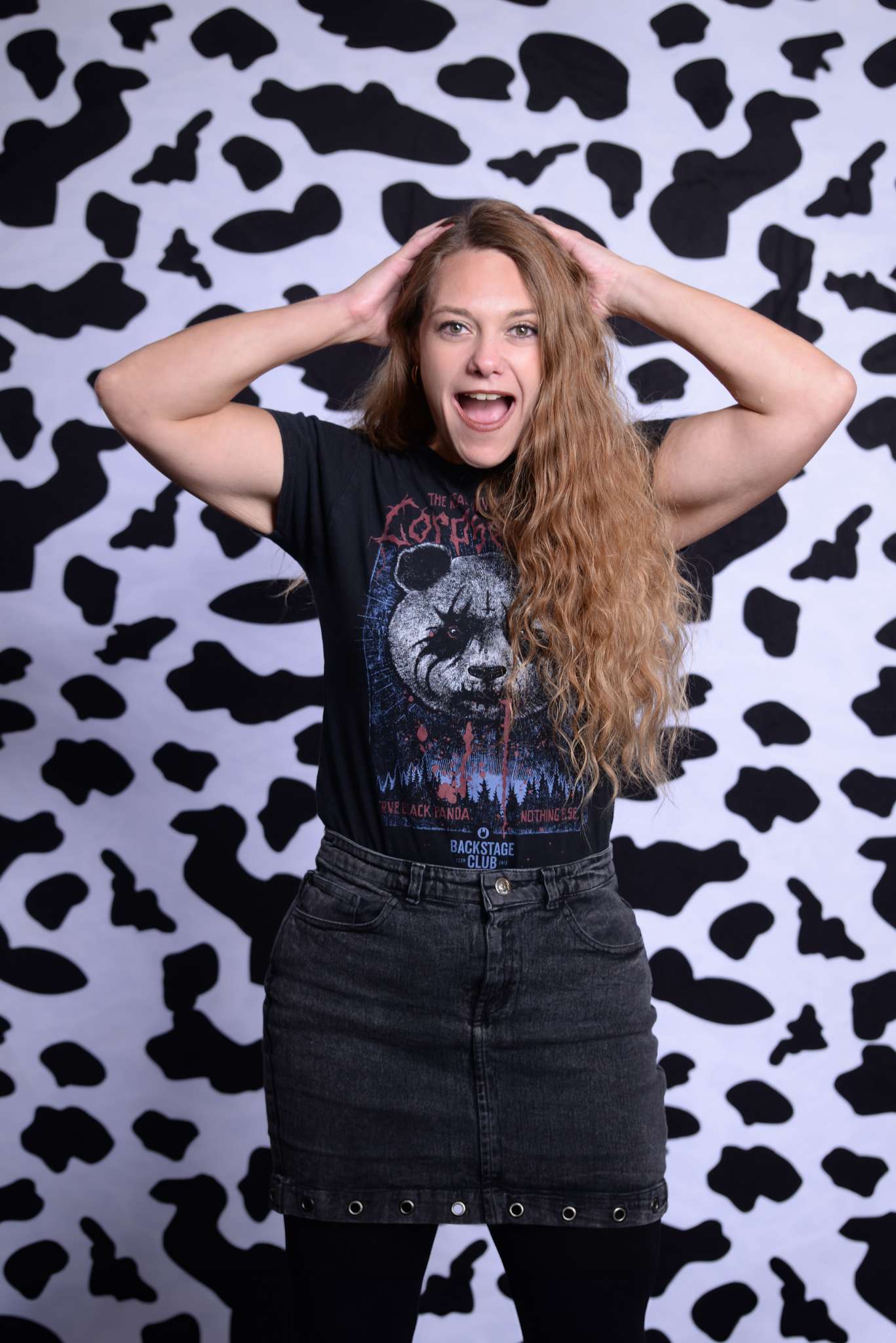 Kate Black and White Spots/Leopard Print Collapsible Backdrop Photography 5X6.5ft(1.5x2m)