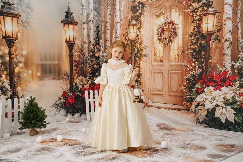 Kate Christmas Birch Trees Snow Backdrop Designed by Emetselch - Kate Backdrop AU