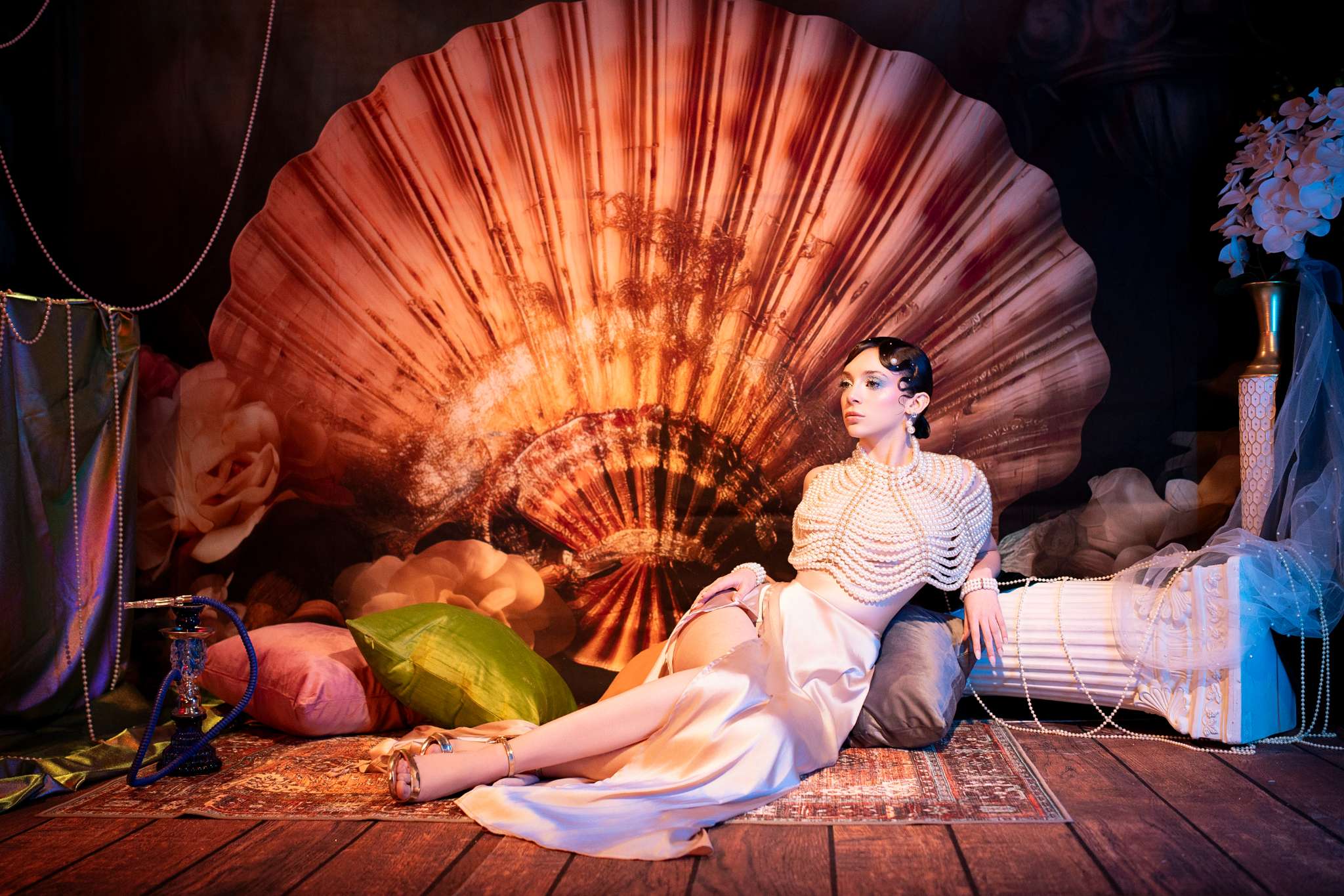 Kate Giant Seashell Flowers Backdrop Designed by Patty Robertss - Kate Backdrop AU