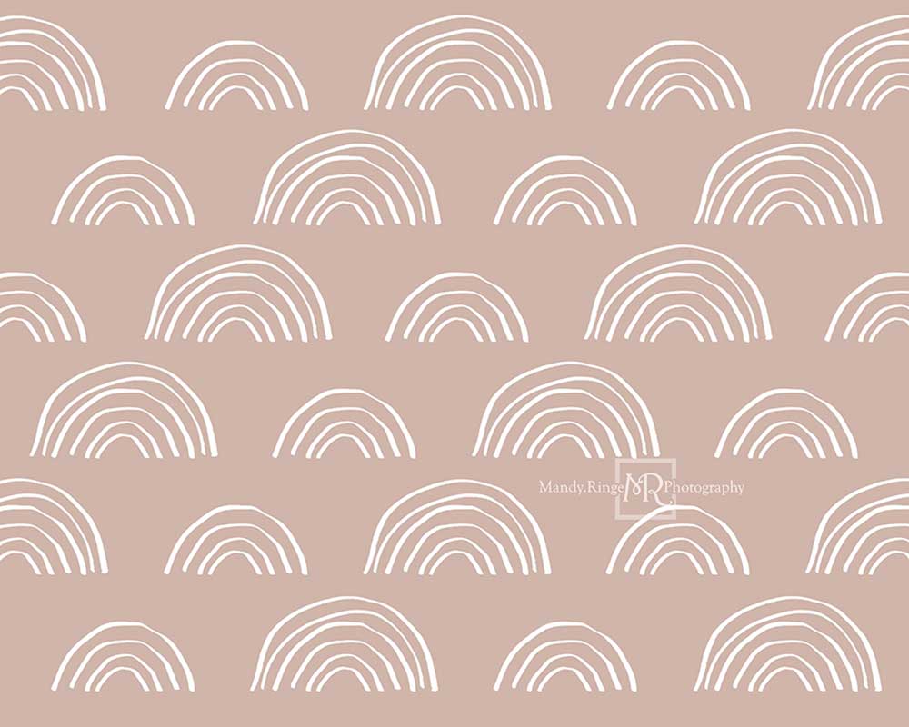Kate Neutral Boho Rainbow Backdrop Designed by Mandy Ringe Photography - Kate Backdrop AU