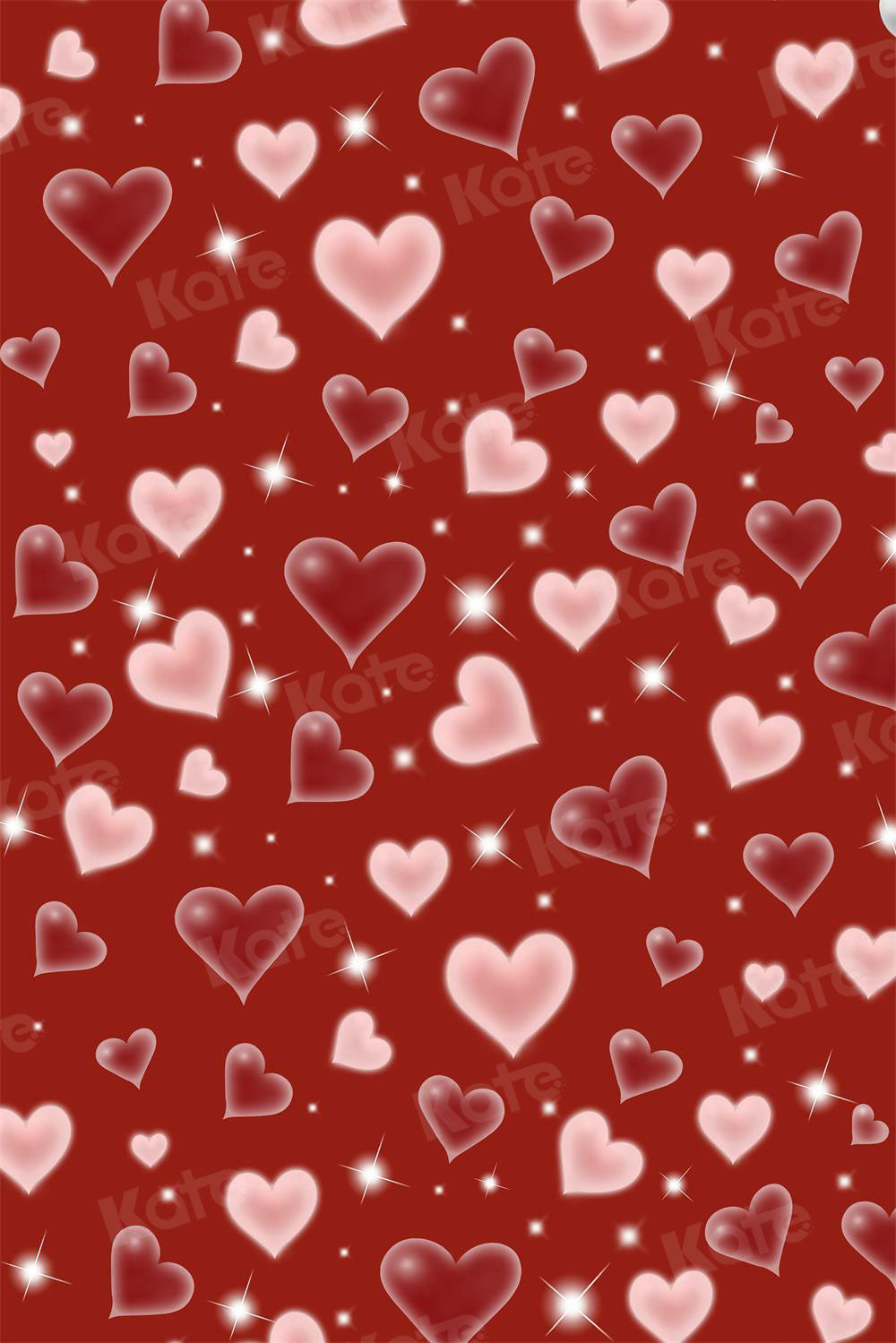 Kate 80 90's Valentine's Day Backdrop Red Sweet Heart Love for Photography