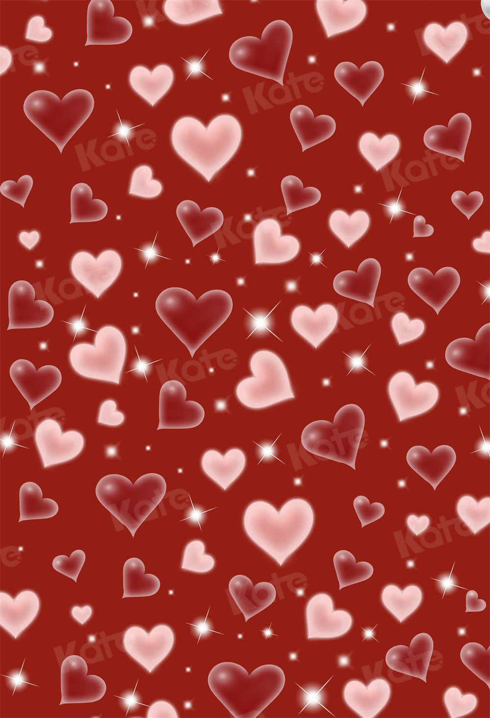 Kate 80 90's Valentine's Day Backdrop Red Sweet Heart Love for Photography - Kate Backdrop AU