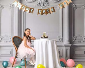 Kate Vintage Wall White Columns Ornate Backdrop Designed by Mini MakeBelieve