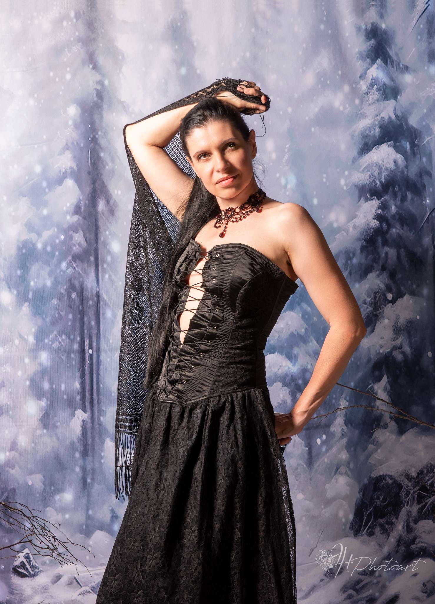Kate Winter Snow Forest Backdrop Designed by Chain Photography