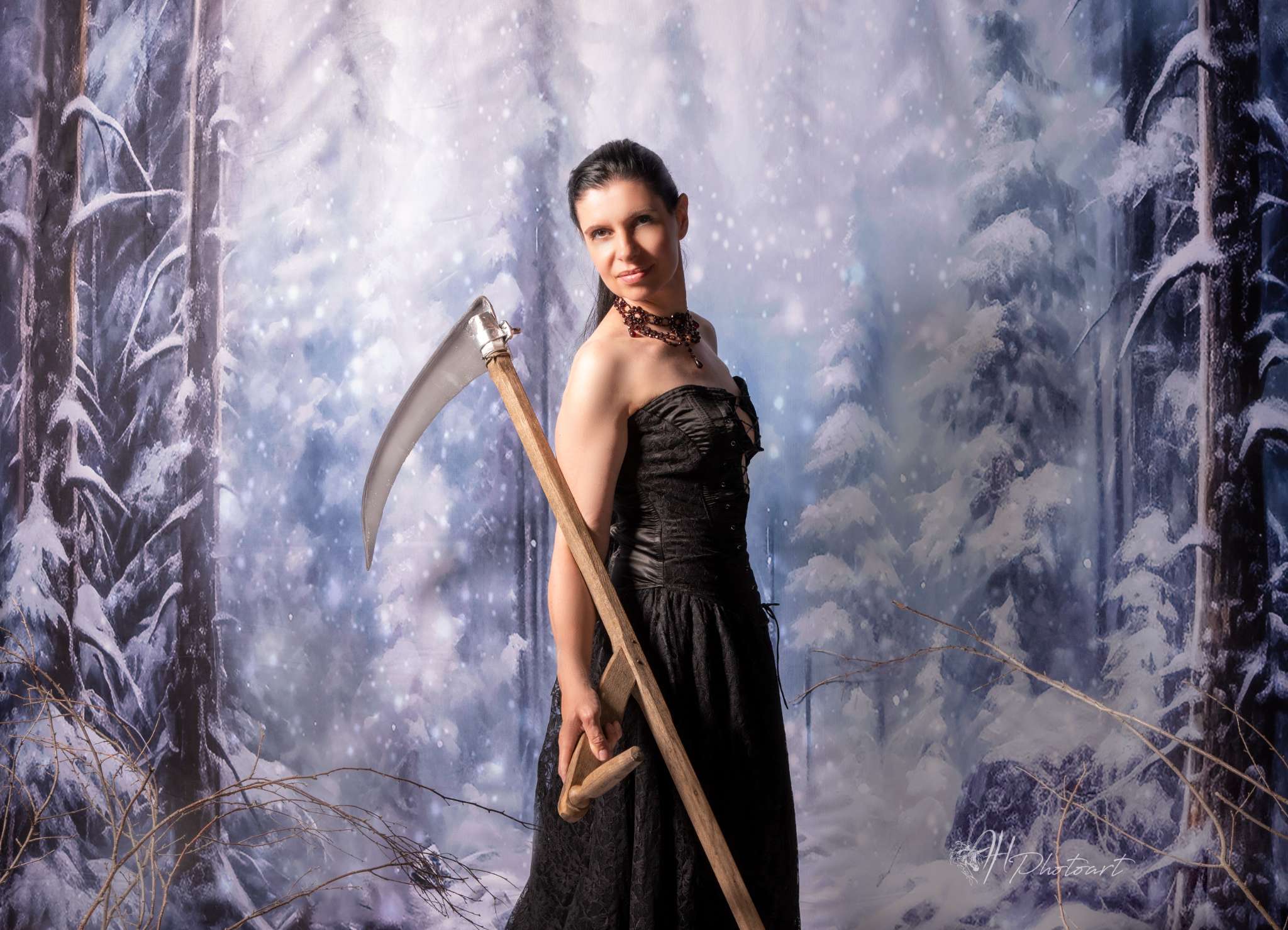Kate Winter Snow Forest Backdrop Designed by Chain Photography