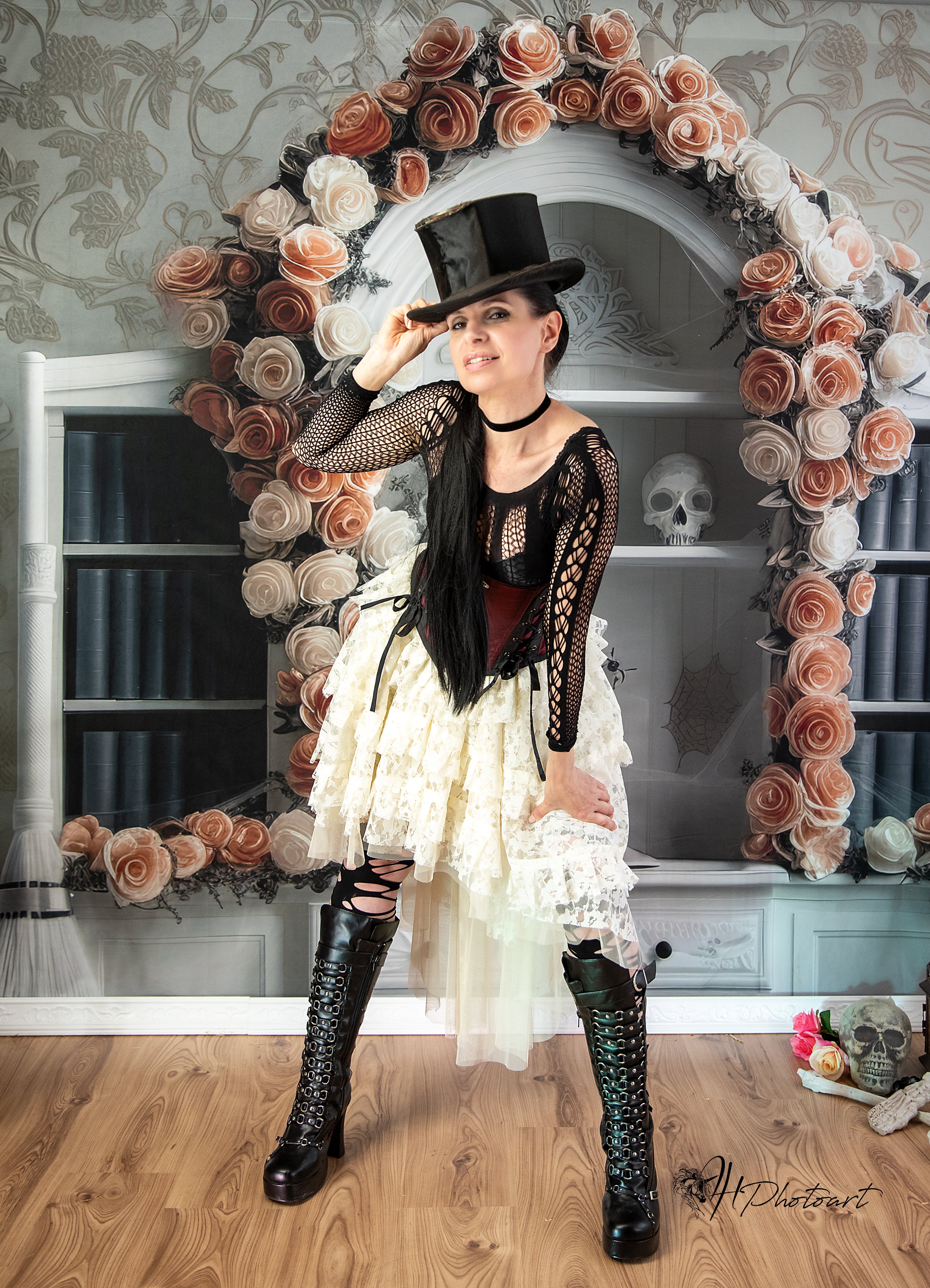 Kate Witch White Bookcase Backdrop Designed by Mini MakeBelieve