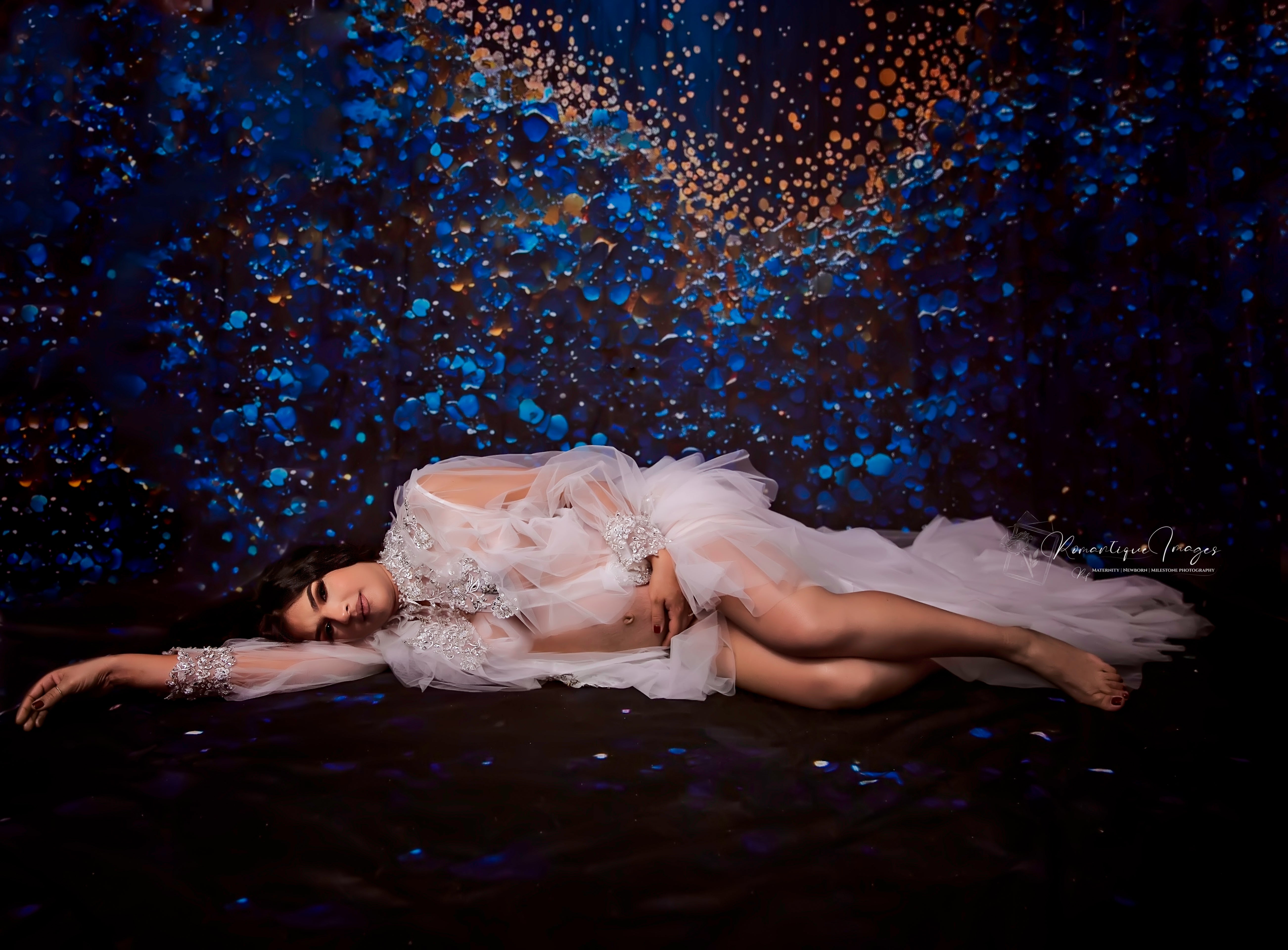 Kate Sweep Abstract Blue Backdrop Designed by Lidia Redekopp